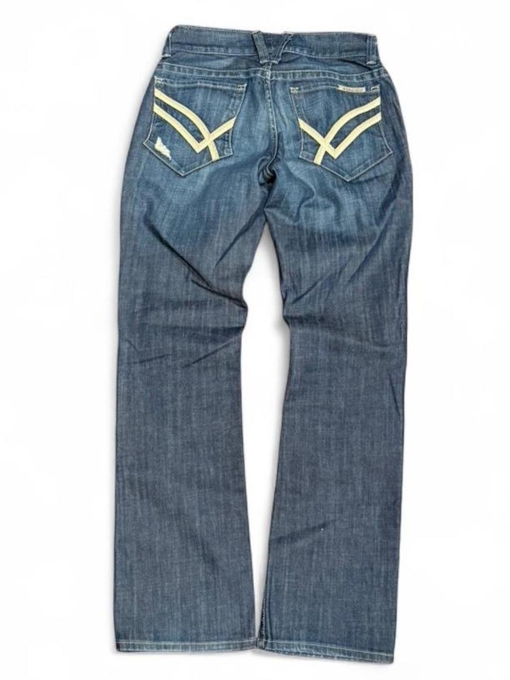 Y2K William Rast Embroidered Faded Low Rise Flared Bootcut Jeans